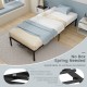 14-inch heavy-duty metal platform bed frame with sturdy iron construction, suitable for various mattress types, no box.