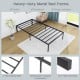 14-inch heavy-duty metal bed frame with sturdy iron slats, suitable for various mattress types, ideal for modern.