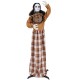 Halloween animatronic haunted woman with pop-up head and terrifying laugh, ideal for creating spooky atmospheres at.