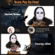 Haunted woman animatronic with pop-up head, flashing eyes, and sound activation for Halloween parties and haunted.