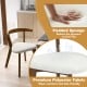 Wood dining chair with padded sponge seat and curved backrest in walnut finish, ideal for living room or restaurant use.