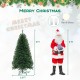 6 FT artificial Christmas tree with 830 branch tips and 250 warm white LED lights, perfect for holiday decoration.