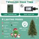 6 FT artificial Christmas tree with 200 warm white LED lights and 568 branch tips, featuring 8 lighting modes for.