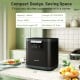4 L electric composter in black with LED display, compact design for kitchen countertop, reduces food waste efficiently.