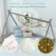 Twin size house bed in gray with trundle, safety guardrail, and DIY decorations for magical sleepovers.