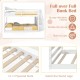 Full over full low bunk bed in white with solid pine legs and integrated storage stairs for kids' rooms or dormitories.