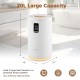 20L hot towel warmer bucket in white with LCD display, holds 2 large towels, ideal for spa-like relaxation at home.