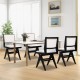 Set of two swivel dining chairs with black rubber wood frame and white faux sherpa upholstery, perfect for stylish.