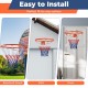 18" heavy-duty basketball rim in orange, easily mounted on walls, doors, or basketball stands for indoor and outdoor.