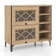 Rustic shoe cabinet with flip-up see-through doors, adjustable shelves, and 5-leg support for entryway organization.