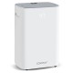 Dehumidifier with LED display and smart touch control, featuring adjustable humidity settings for home use.