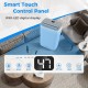Dehumidifier with smart touch control panel and LED display, ideal for home use in basements or bedrooms.