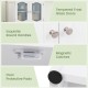 Freestanding bathroom storage cabinet with tempered frost glass doors, adjustable shelves, and exquisite round handles.