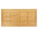 Teak wood slatted tabletop panel, split into 2 squares, 55" x 27.5", ideal for indoor or outdoor dining.