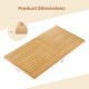 Teak wood slatted tabletop panel measuring 55" x 27.5", ideal for indoor or outdoor dining and gatherings.