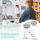 Kids kitchen playset with pots, utensils, and ice cubes, promoting creative role-play and organization for children.