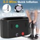 XL 129 Gal black ice bath tub with hand pump, quick inflation in 2.5 mins, ideal for athletes and cold therapy.