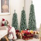 Three artificial Christmas trees, 4/5/6 feet tall, with realistic snow and LED lights, perfect for festive home.