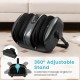 Foot and calf massager with 360° adjustable stand, featuring heat and 5 compression intensities for pain relief.