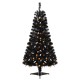 4.5 feet black artificial Halloween tree with ghost and pumpkin lights, featuring 6 lighting modes for festive.