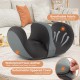 Foot and calf massager in gray with detachable zippered cover, offering shiatsu and heat for soothing muscle relief.