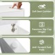Vanity stool with soft padded seat, premium flip-top hinges, and anti-scratch foot pads for versatile storage and.