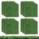 Set of 12 artificial boxwood wall panels, 20 x 20 inches, featuring dense leaves and adaptable design for indoor or.