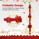 Set of 3 Christmas lighted wreaths with warm white LED lights and bows, featuring a foldable design for easy storage.