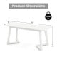 42-inch modern entryway bench with rubber wood legs, supports 342 lbs, ideal for dining or hallway use.
