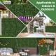 Artificial topiary gardenia shrub grass panels in gradient green, 20x20 inches, suitable for indoor and outdoor decor.