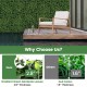 Artificial topiary gardenia shrub grass panel with gradient green leaves, 2.8" thickness, ideal for indoor and outdoor.