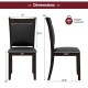 Gray faux leather dining chair set with ergonomic backrest and padded seat, ideal for home or restaurant use.