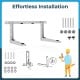 Mini split wall mounting bracket with adjustable crossbar, rubber pads, and anti-vibration dampers for easy.