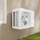 Mini split wall mounting bracket made of zinc-coated steel for 6000-12000 BTU AC units, featuring anti-vibration.