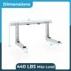 Mini split wall mounting bracket with adjustable crossbar, zinc-coated steel, supports up to 440 lbs for ductless AC.