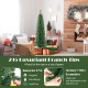 Pencil Christmas tree with 295 PVC branch tips and warm LED lights, perfect for home or office holiday decor.