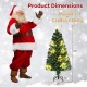 4ft pre-lit artificial Christmas tree with top star and colorful lights, perfect for festive home decoration.
