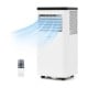 10000 BTU portable air conditioner with remote control, designed for rooms up to 450 sq. ft., featuring a 3-in-1.