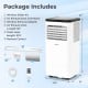 10000 BTU portable air conditioner with remote control, 3-in-1 design, and window kit for easy installation in large.