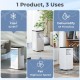 Portable 10000 BTU air conditioner with cooling, dehumidifying, and fan functions for rooms up to 450 sq. ft.