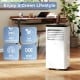 Portable 10000 BTU air conditioner with digital control, 6.6 CEER, and R32 refrigerant for efficient cooling in large.