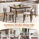 48-inch wooden dining table with rubber wood legs, comfortably seating 4, perfect for kitchens and small spaces.