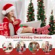 Set of 3 pre-lit artificial Christmas trees with warm white LED lights, perfect for home, office, or school holiday.