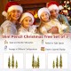 Set of 3 pre-lit artificial Christmas trees with warm white LED lights, perfect for tight spaces and festive displays.