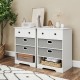 4-Drawer Dresser Modern Chest Storage Organizer with Open Shelves - Gallery View 3 of 10