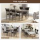 Upholstered dining chair set of 2 in gray with padded backrest, perfect for dining rooms and kitchens.