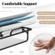 Twin size folding bed with a 4-inch memory foam mattress and sturdy frame, designed for guest comfort and easy mobility.