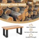 Teak wood patio table with river feel epoxy tabletop, wear-resistant and stable, ideal for indoor and outdoor use.