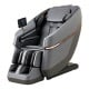 Full body zero gravity massage chair in gray with touch screen, featuring SL track and multiple massage modes for.
