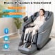 Full body zero gravity massage chair in gray with touch screen, Bluetooth speakers, and voice control for ultimate.